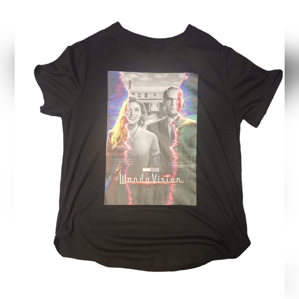 Wanda Vision Marvel T Shirt Juniors SizeL 11-13 Black Graphic Tee